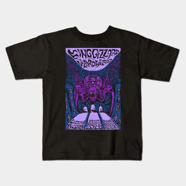 King Gizzard & Lizard Wizard Spider Kids T-Shirt by demarsi anarsak